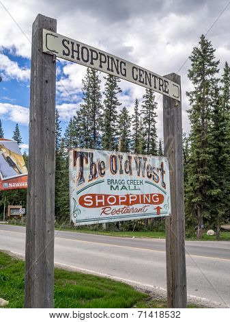 Old West Shopping Mall sign