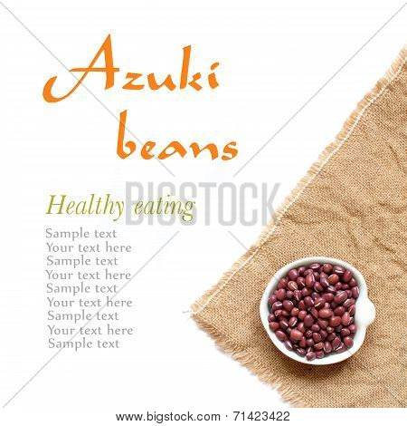 Raw Organic Azuki Beans In A Bowl