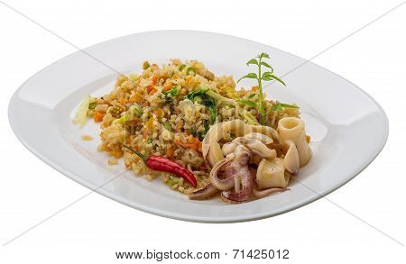 Fried Rice With Calamari