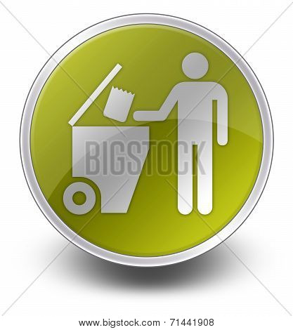 Icon, Button, Pictogram Trash Dumpster