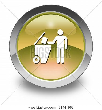 Icon, Button, Pictogram Trash Dumpster