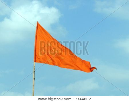 Orangefarbenes Kennzeichen
