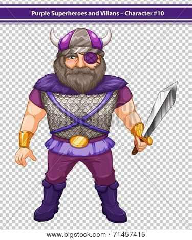 Illustration of a male viking