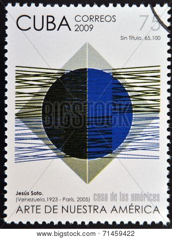 CUBA - CIRCA 2009: A stamp printed in Cuba dedicated to the art of our America