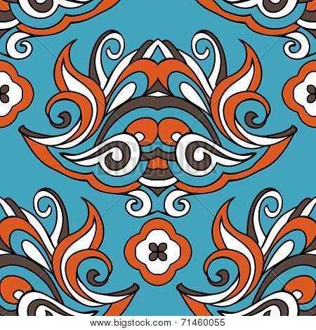 damask floral vintage vector seamless design