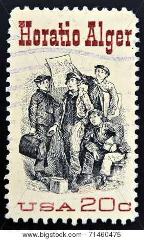UNITED STATES OF AMERICA - CIRCA 1982: A stamp printed in USA shows Frontispiece from 