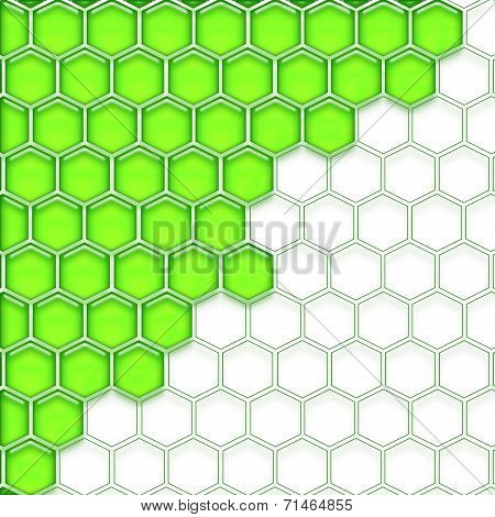 Cells Green White. Isolated