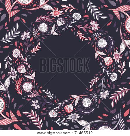 floral border card