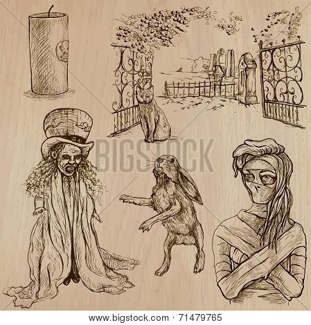 Halloween, Monsters, Magic - Vector Collection