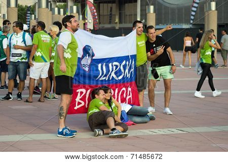Slovenia Fans Before Match