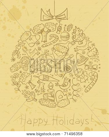 Christmas Doodle Card