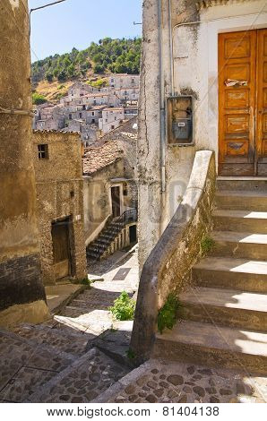 Alleyway. Morano Calabro. Calabria. Italy.