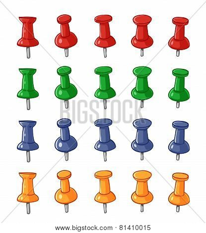 Set of push pins