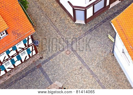 Cityview Of Old Historic Town Of Oberursel, Germany.