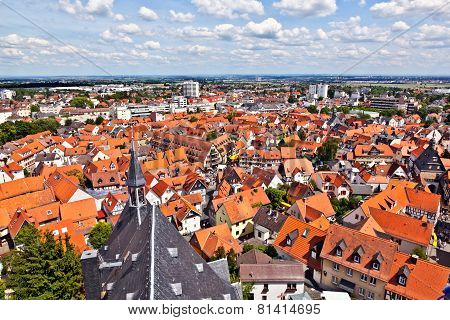 Cityview Of Old Historic Town Of Oberursel, Germany.
