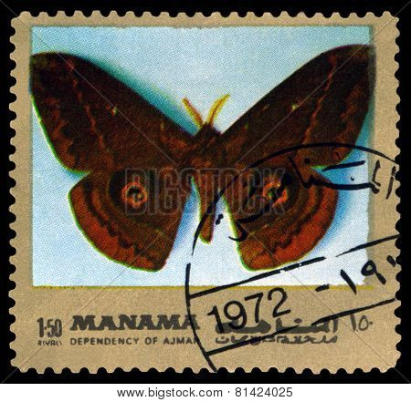Vintage  Postage Stamp. Butterfly Salassa Lola.