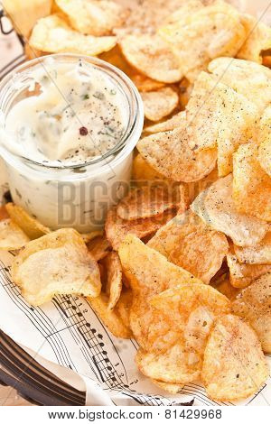 Homemade Chips With Dip