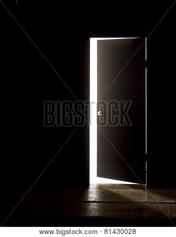 DARKENED ROOM DOOR OPEN WIDER