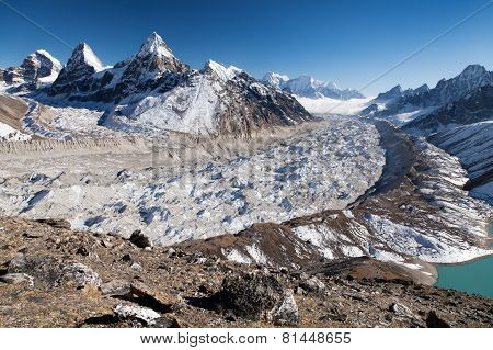 Ngozumba Glacier, The Largest Glacier In Great Himalaya