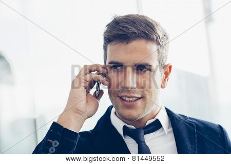 Businessman using a mobile phone