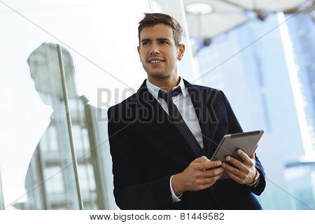 Businessman using a digital tablet