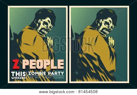 Zombie Party Invitation.