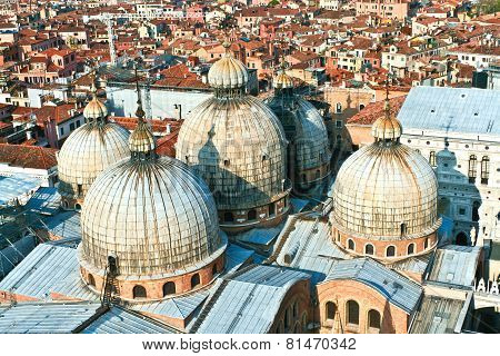 View To The City Of Venice And The Laguna From Tower Di Sant Marco
