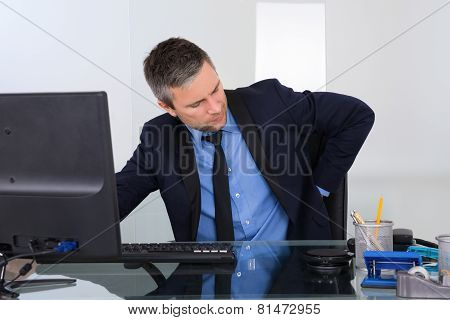 Businessman Suffering From Backpain
