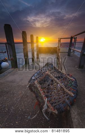 Sunset At Mudeford Quay In Hampshire