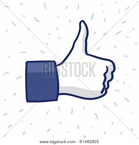 Illustration of Like Hand icon