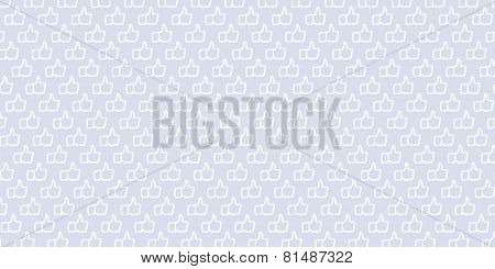 Light background with pattern generated from Like Hand icons