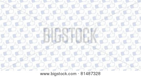 Light background with pattern generated from Like Hand icons