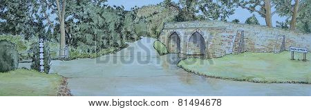 Sutton Splash and Historic Packhorse Bridge