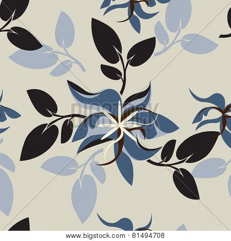 Seamless Floral Pattern Background - Illustration