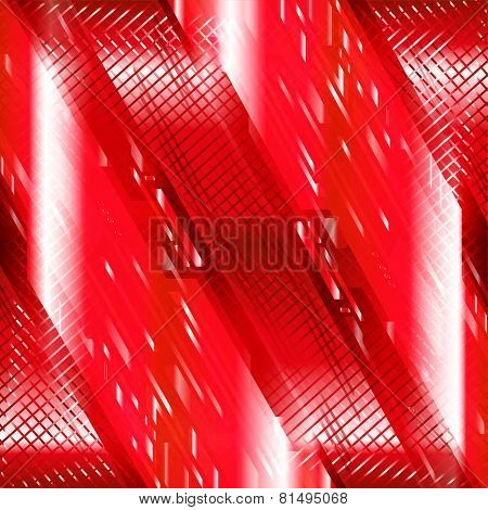 Abstract grid technical red background
