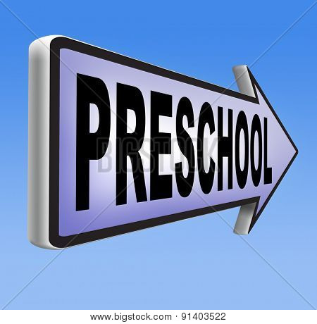 preschool education kindergarten nursery school or playgroup 