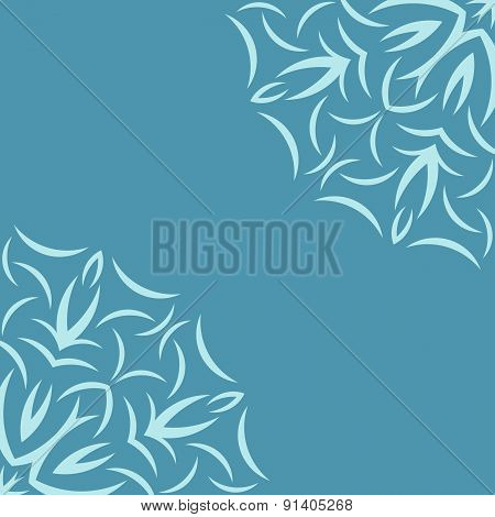 Blue background with flower pattern