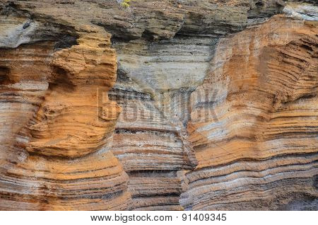 Volcanic Rock Basaltic Formation in Gran Canaria