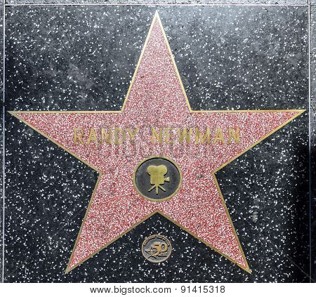 Randy Newman's Star On Hollywood Walk Of Fame