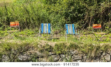 Chairs Of Spectators Of Le Tour De France