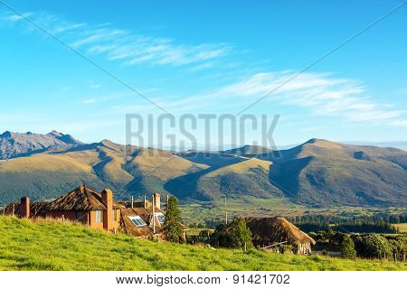 Colonial Building And Landscape