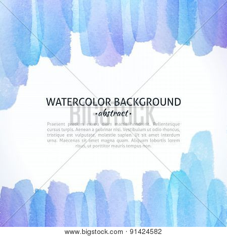 Watercolor Blue And Purple Abstract Background