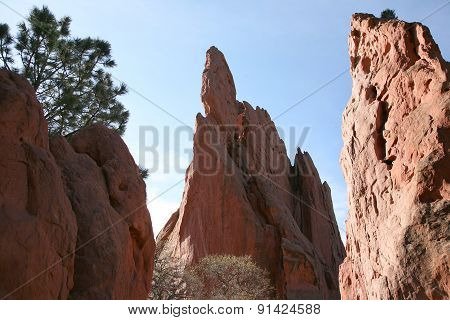 Red rock formations garden of the Gods