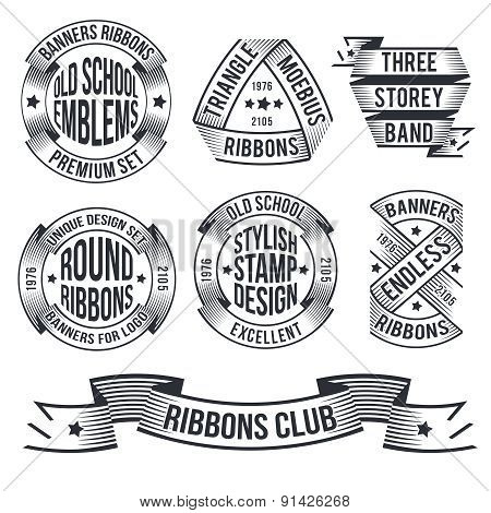 vintage banners ribbons