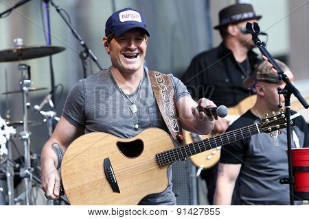 NEW YORK - MAY 22: Singer Jerrod Niemann performs at Fox and Friends' All-American Summer Concert Series on the corner of 48th Street and 6th Avenue on May 22, 2015 in New York City.