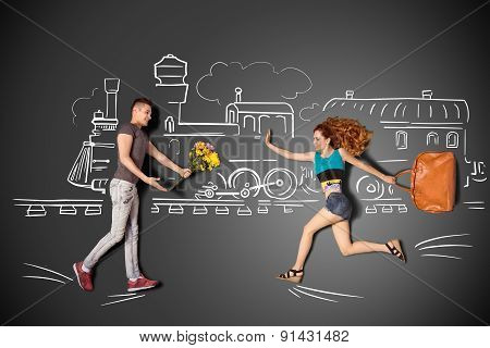 At The Railway Station.