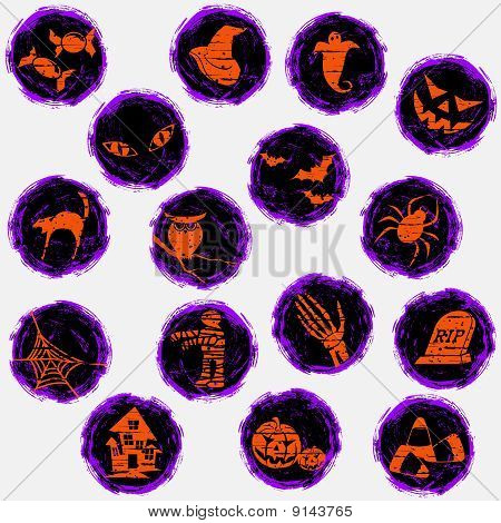 Grungy icone di halloween
