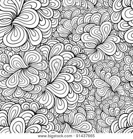 Vector abstract plant seamless pattern