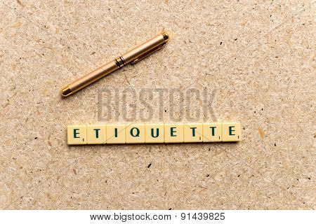 Etiquette