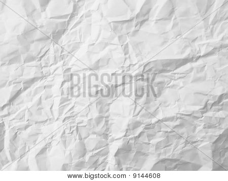 Blanco arrugado papel
